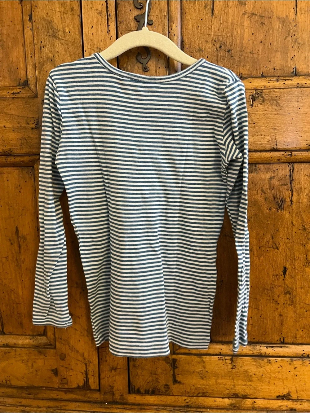 Serendipity - Striped Long Sleeve Tee and pants Set in Blue and White - 5Y